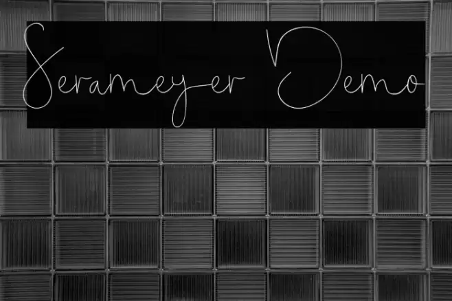Serameyer Demo Font examples