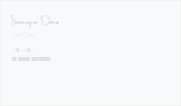 Serameyer Demo Business Card