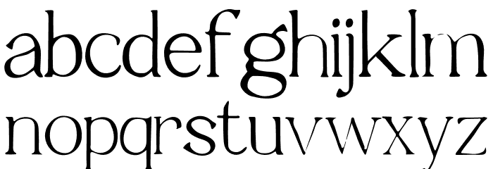 Seraphic Font LOWERCASE
