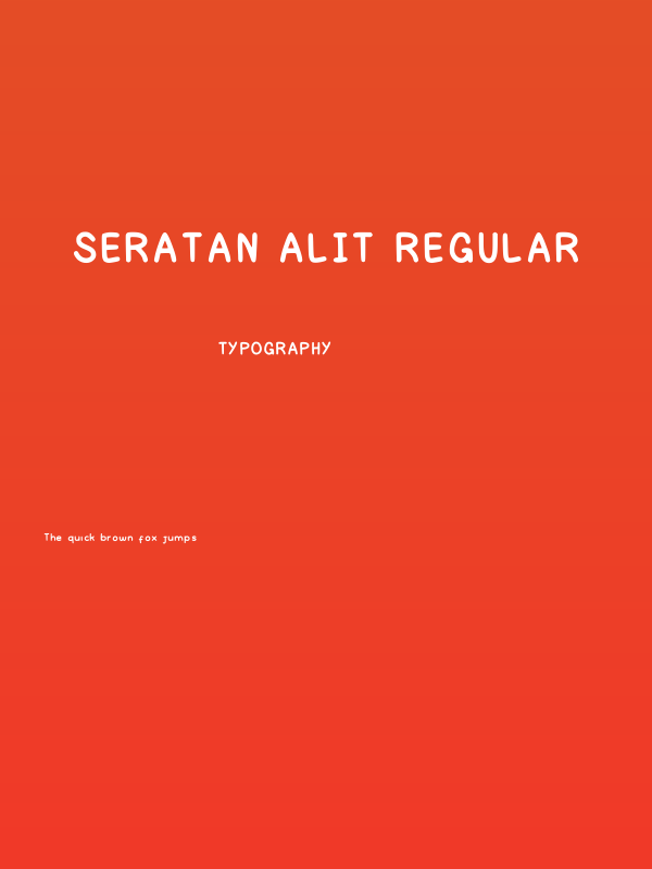 Seratan Alit Regular Poster