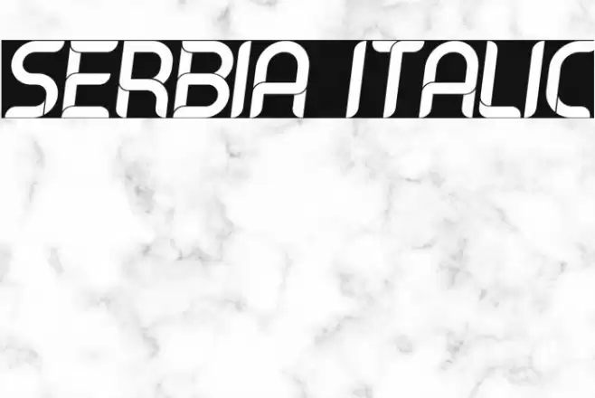 Serbia Italic Font examples