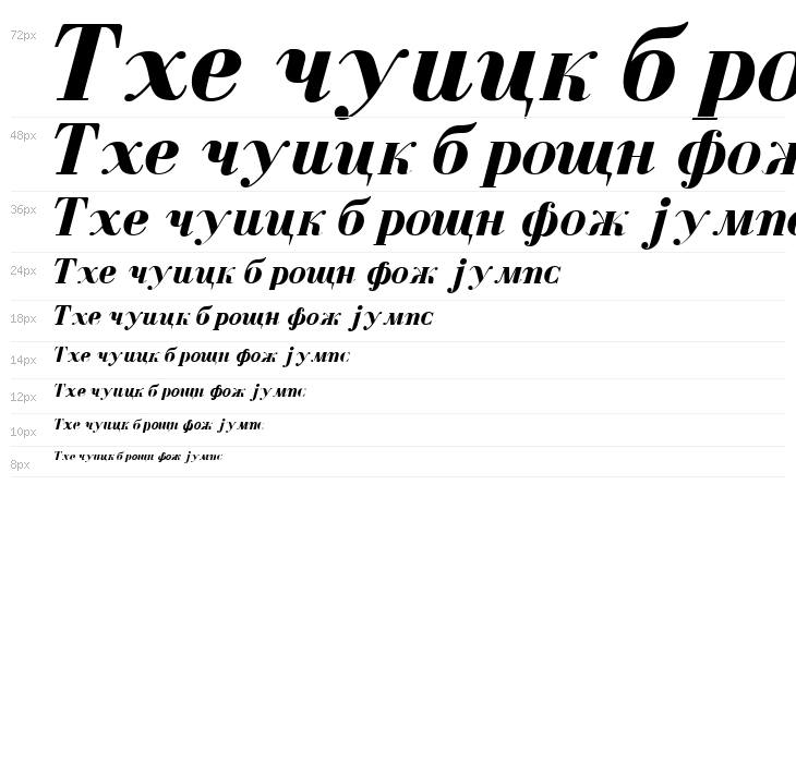 Serbian-Courier-Bold-Italic Waterfall