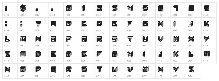 Serenada Filled Regular Character Map