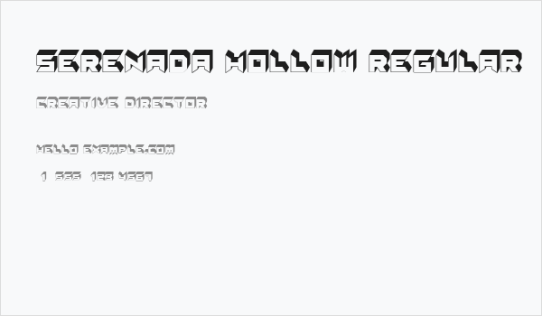 Serenada Hollow Regular Business Card