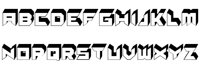 Serenada Hollow Regular Font LOWERCASE