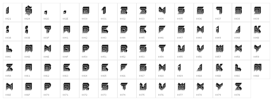 Serenada Regular Character Map