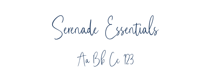 Serenade Essentials Font Preview