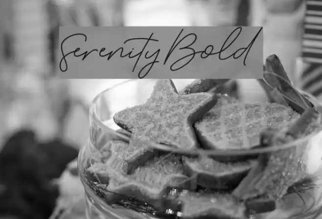 Serenity-Bold Font examples