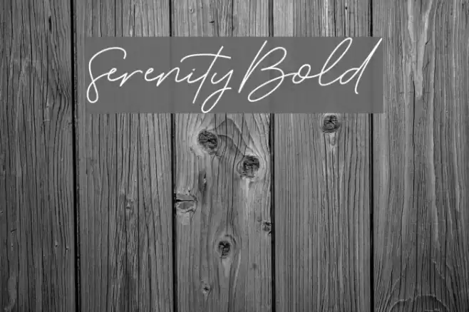 Serenity-Bold Font examples