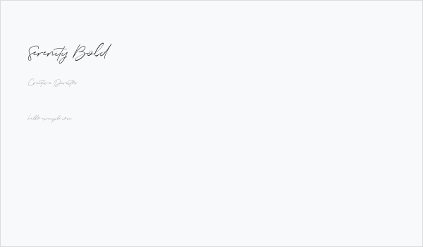 Serenity-Bold Business Card