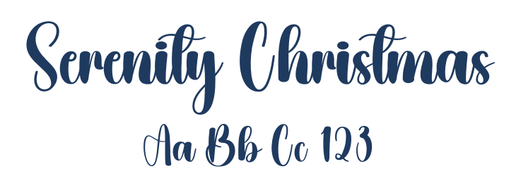 Serenity Christmas Font Preview