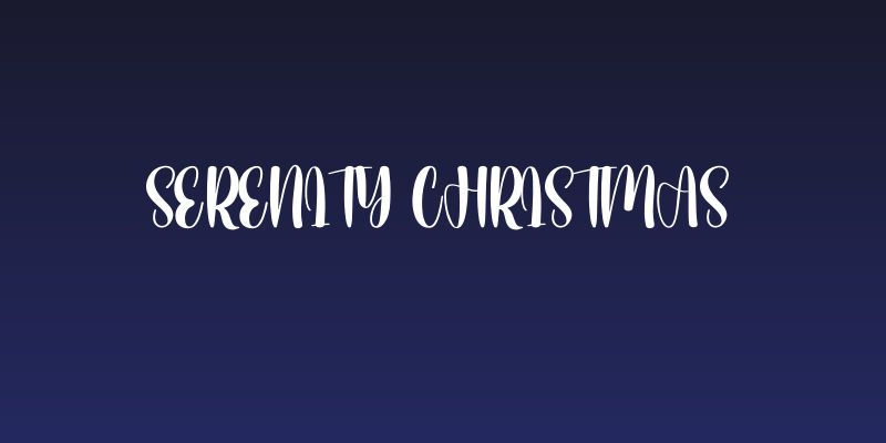 Serenity Christmas Social Header