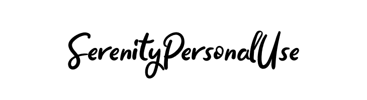 Serenity Personal Use  Fuentes Gratis Descargar