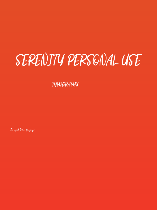 Serenity Personal Use Poster