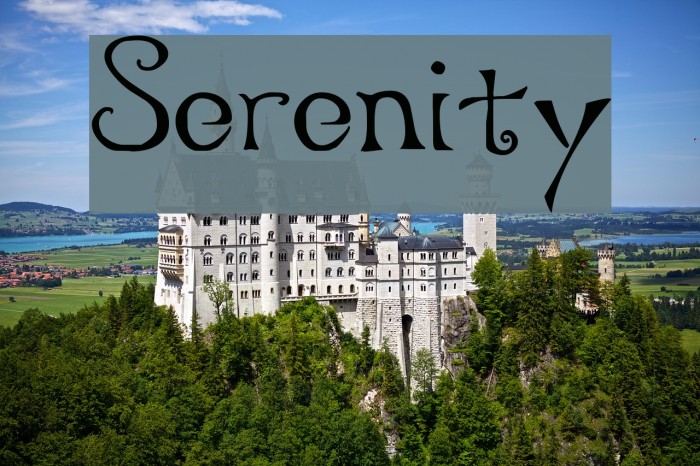 Serenity Font examples