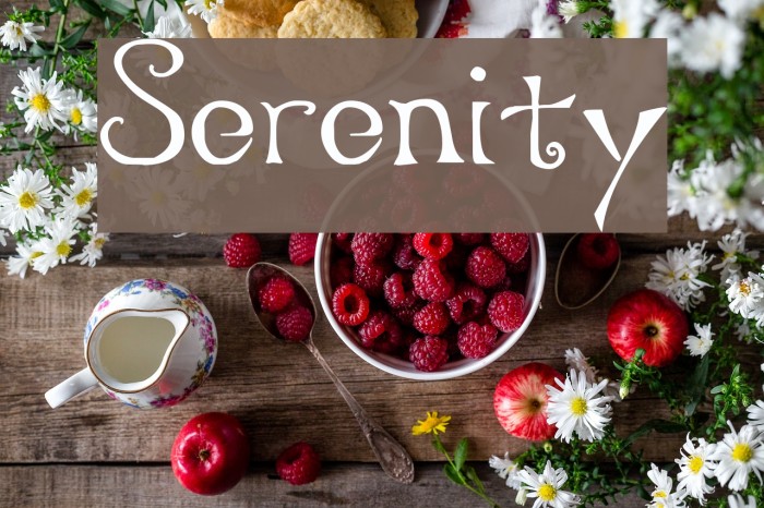 Serenity Font examples