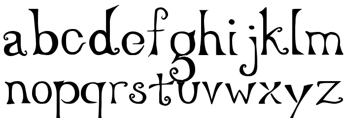 Serenity Font LOWERCASE