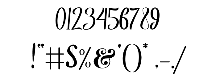 Serfent Font OTHER CHARS