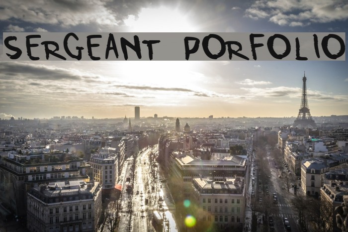 Sergeant Porfolio Font examples