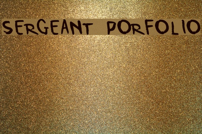 Sergeant Porfolio Font examples
