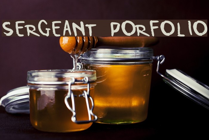 Sergeant Porfolio Font examples