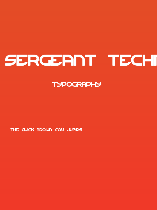 Sergeant TechnicFont 2 Poster