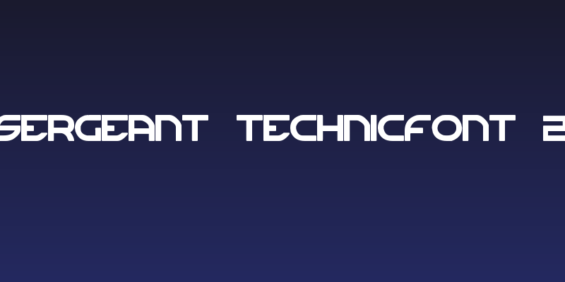 Sergeant TechnicFont 2 Social Header