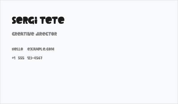 Sergi Tete Business Card