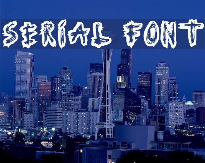 Serial Font Font examples