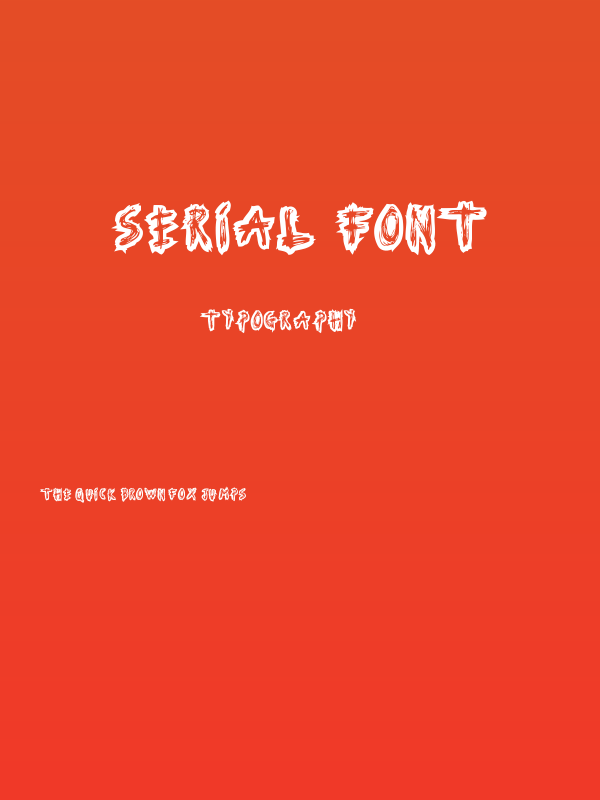 Serial Font Poster