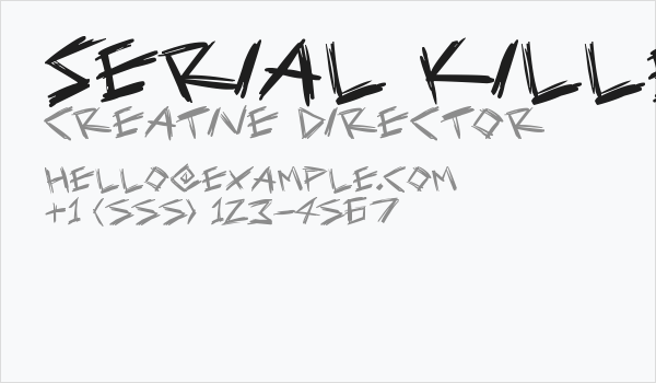 Serial Killers Business Card