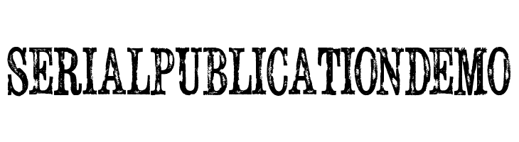 SerialPublicationDemo Font