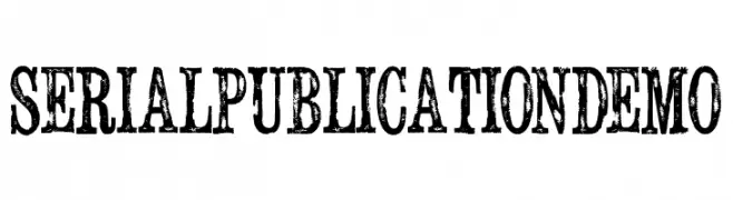 SerialPublicationDemo  नि: शुल्क फ़ॉन्ट्स डाउनलोड