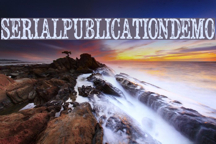 SerialPublicationDemo Font examples