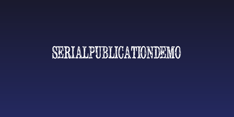 SerialPublicationDemo Social Header