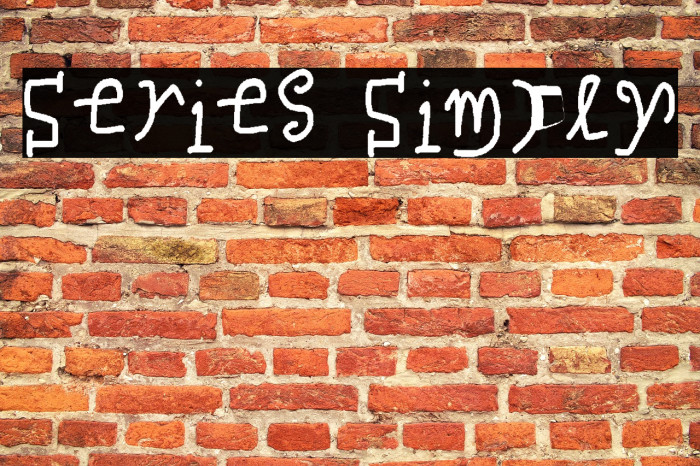 Series Simply Font examples