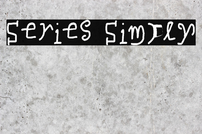 Series Simply Font examples