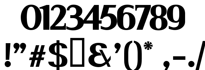 Serif Black Font OTHER CHARS