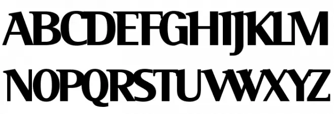 Serif Black फ़ॉन्ट अपरकेस