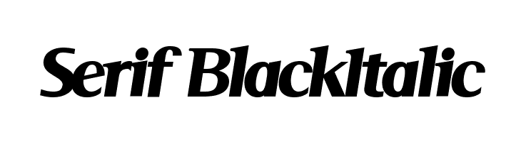 Serif BlackItalic Font