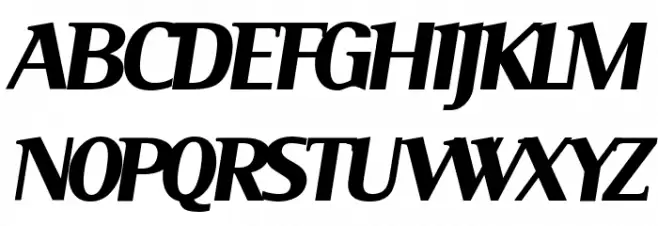 Serif BlackItalic 字体 大写
