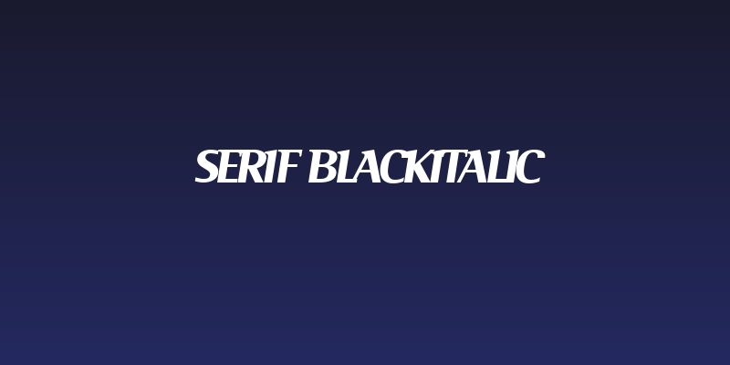 Serif BlackItalic Social Header