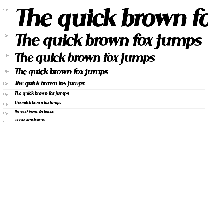 Serif BlackItalic Waterfall