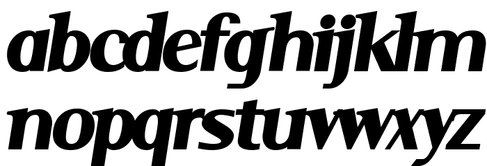 Serif BlackItalic Font LOWERCASE
