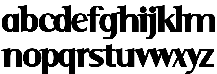 Serif Black Font LOWERCASE