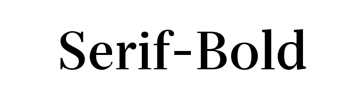 Serif-Bold Font