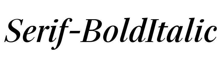 Serif-BoldItalic Font