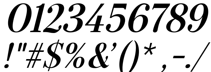 Serif-BoldItalic Font OTHER CHARS