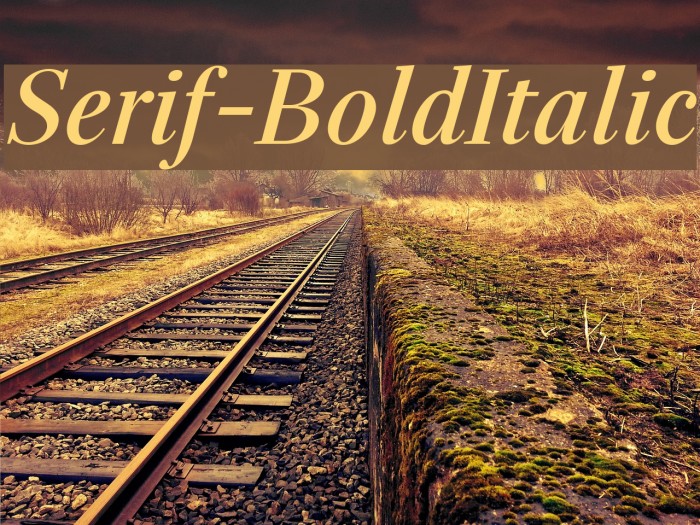 Serif-BoldItalic Font examples