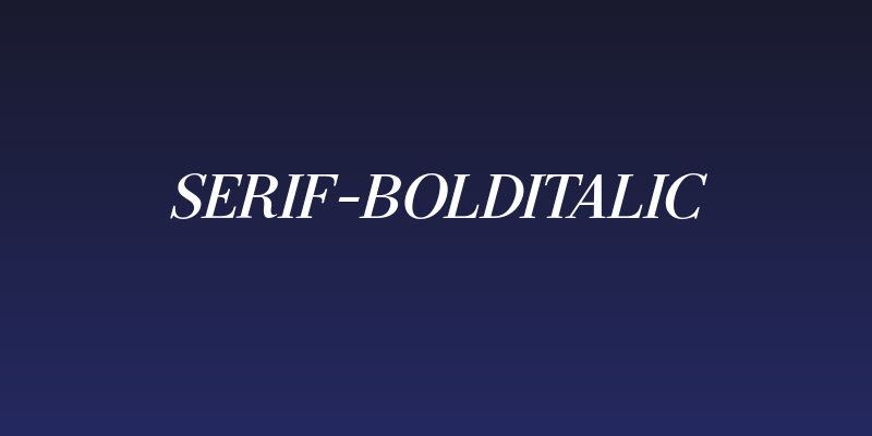 Serif-BoldItalic Social Header